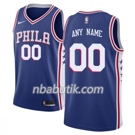 NBA Mænd Trøje Philadelphia 76ers Custom Nike 2017-18 Blå Swingman NBA Mænd Trøje Philadelphia 76ers Custom Nike 2017-18 Blå Swingman